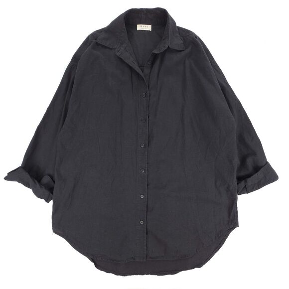 CHARLIE HOLIDAY Hemp Organic Cotton Long Sleeve Shirt Tunic Minimal Lagenlook - Picture 1 of 6